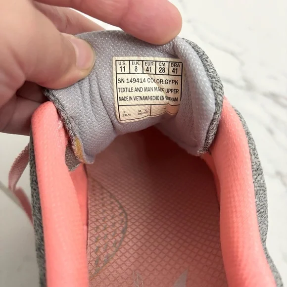 Skechers Comfy Wave Sneakers Arch Fit Womens 11 Grey Pink Comfort Walking 149414 - Picture 6 of 7
